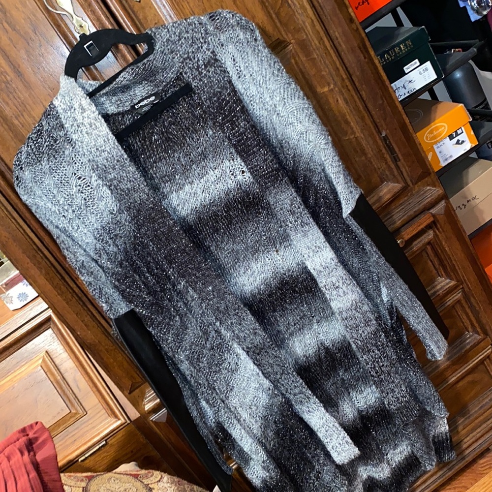 Bebe black/grey sparkly cardigan